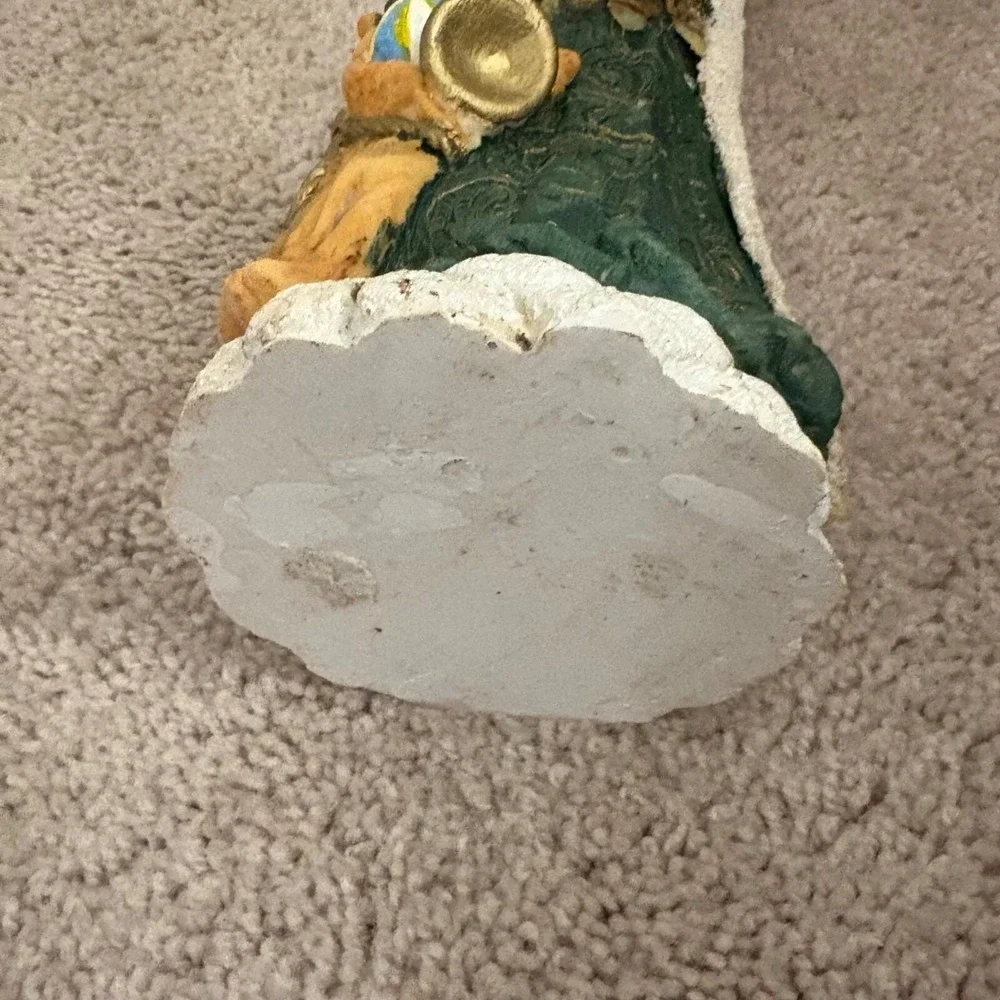 Vintage‎ Handcrafted Santa With Bells & Toy Bag 22
